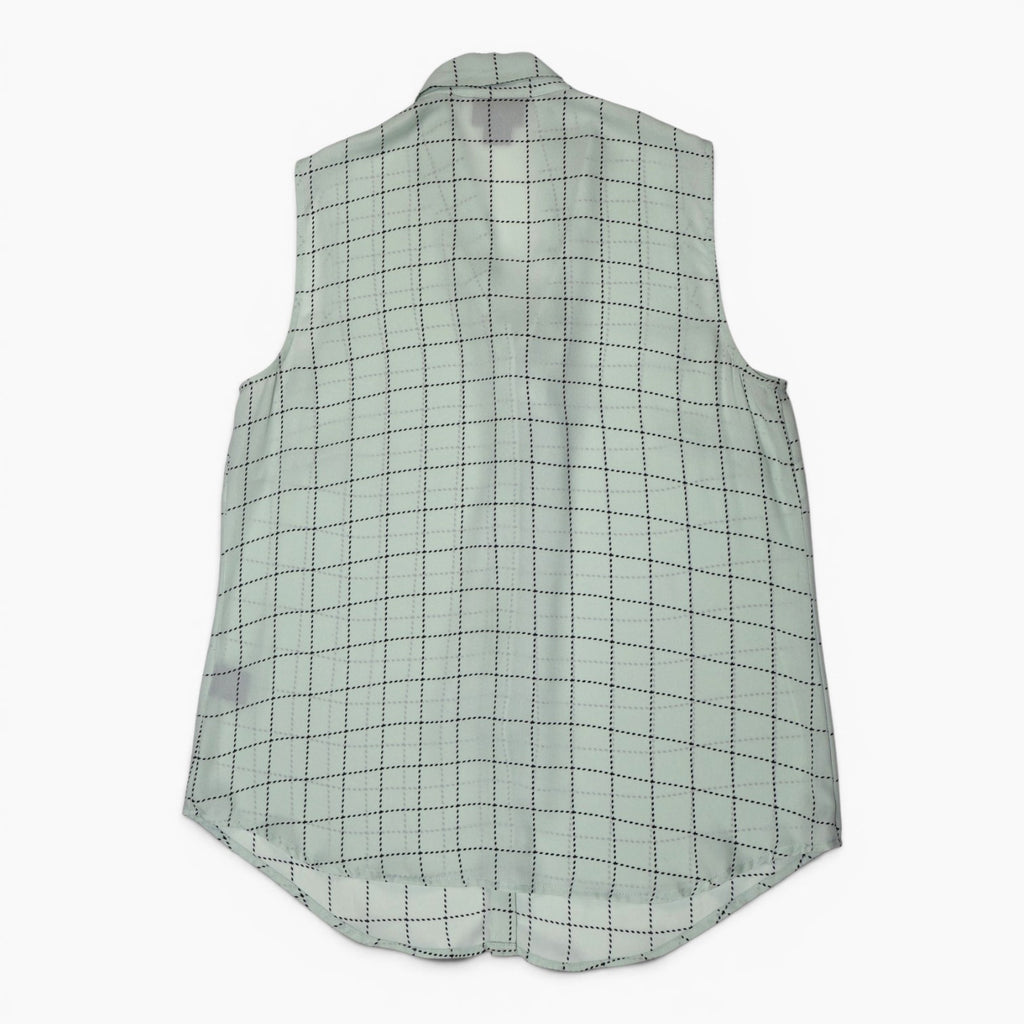 Blusa sin mangas verde menta con lazo para mujer Liz Claiborne talla S, foto 3