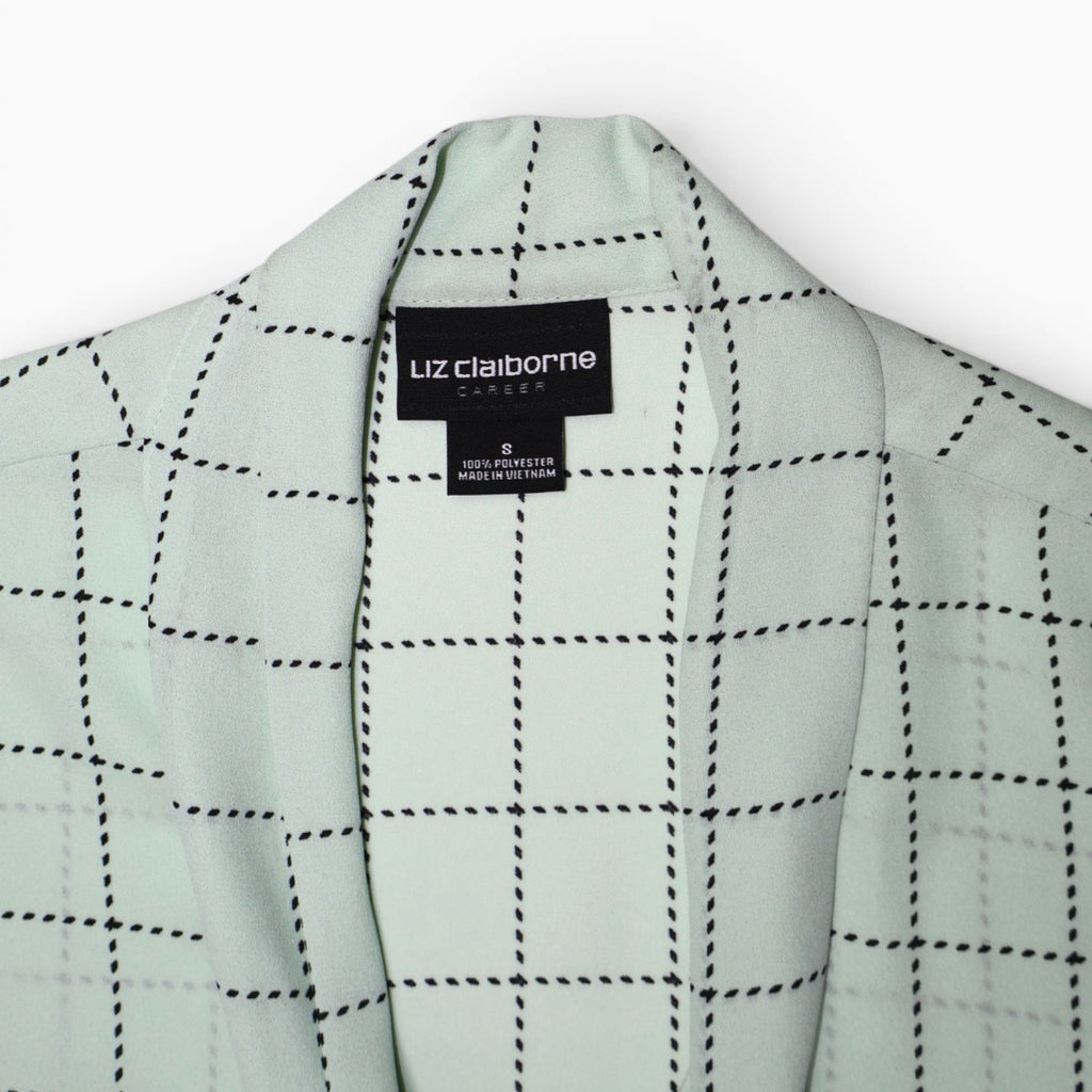 Blusa sin mangas verde menta con lazo para mujer Liz Claiborne talla S, foto 4