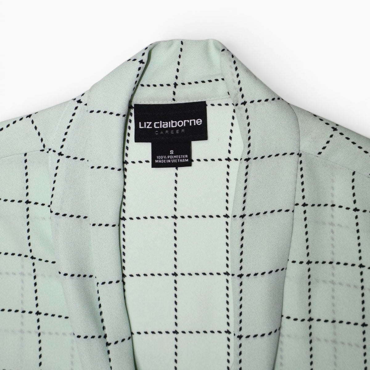 Blusa sin mangas verde menta con lazo para mujer Liz Claiborne talla S, foto 4