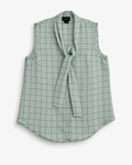 Blusa sin mangas verde menta con lazo para mujer Liz Claiborne talla S, ropa de segunda mano en República Dominicana