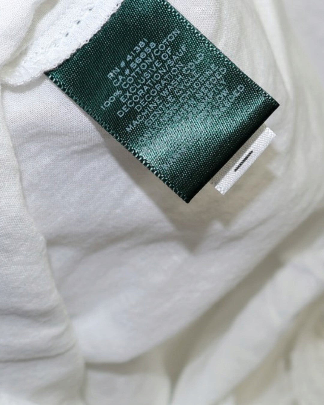 Blusa blanca con bordado calado para mujer Lauren Ralph Lauren talla L, foto 3