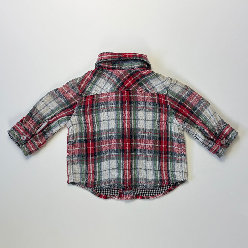 Camisa de cuadros para bebé, talla 3-6 meses, foto 2