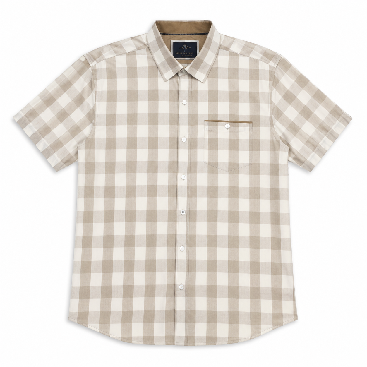 CAMISA DE CUADROS MANGA CORTA | CRAFT + FLOW | TALLA M
