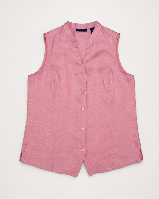 BLUSA ROSADA TIPO VEST | KAREN SCOTT | TALLA L