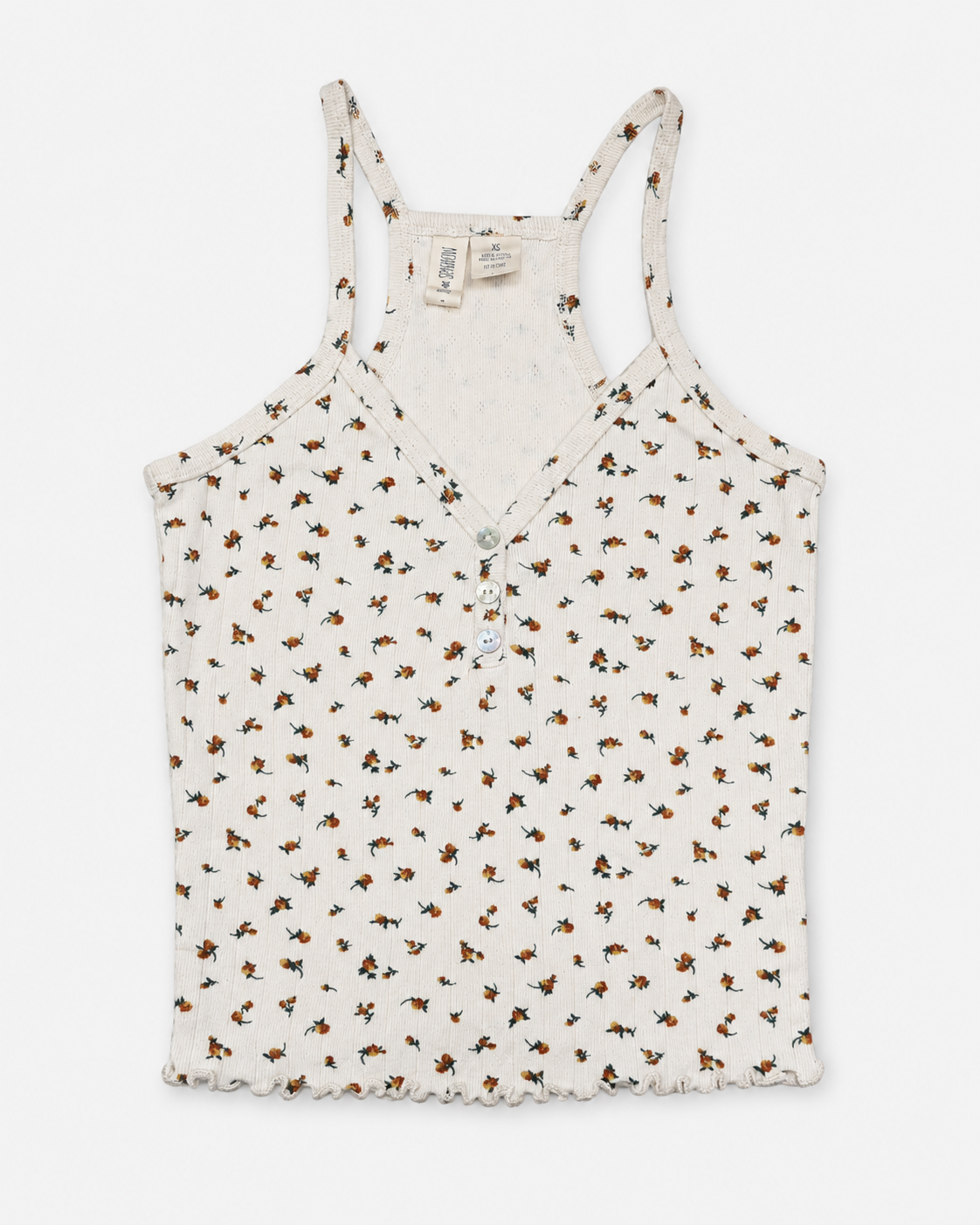 TOP DE TIRANTES CON ESTAMPADO DE FLORES | WILD SPARROW | TALLA XS