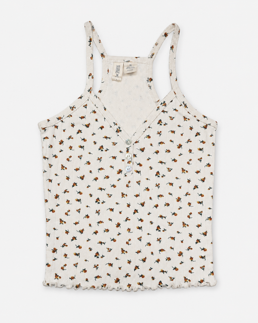 TOP DE TIRANTES CON ESTAMPADO DE FLORES | WILD SPARROW | TALLA XS
