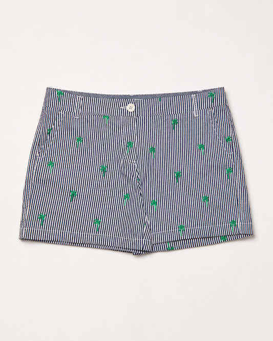 SHORT DE RAYAS CON PALMERAS | CROWN & IVY | TALLA 8 (M)