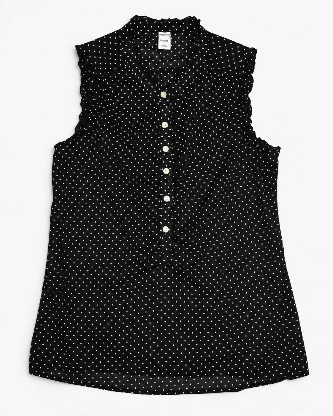 BLUSA NEGRA DE LUNARES SIN MANGAS PARA MUJER | OLD NAVY | TALLA XS