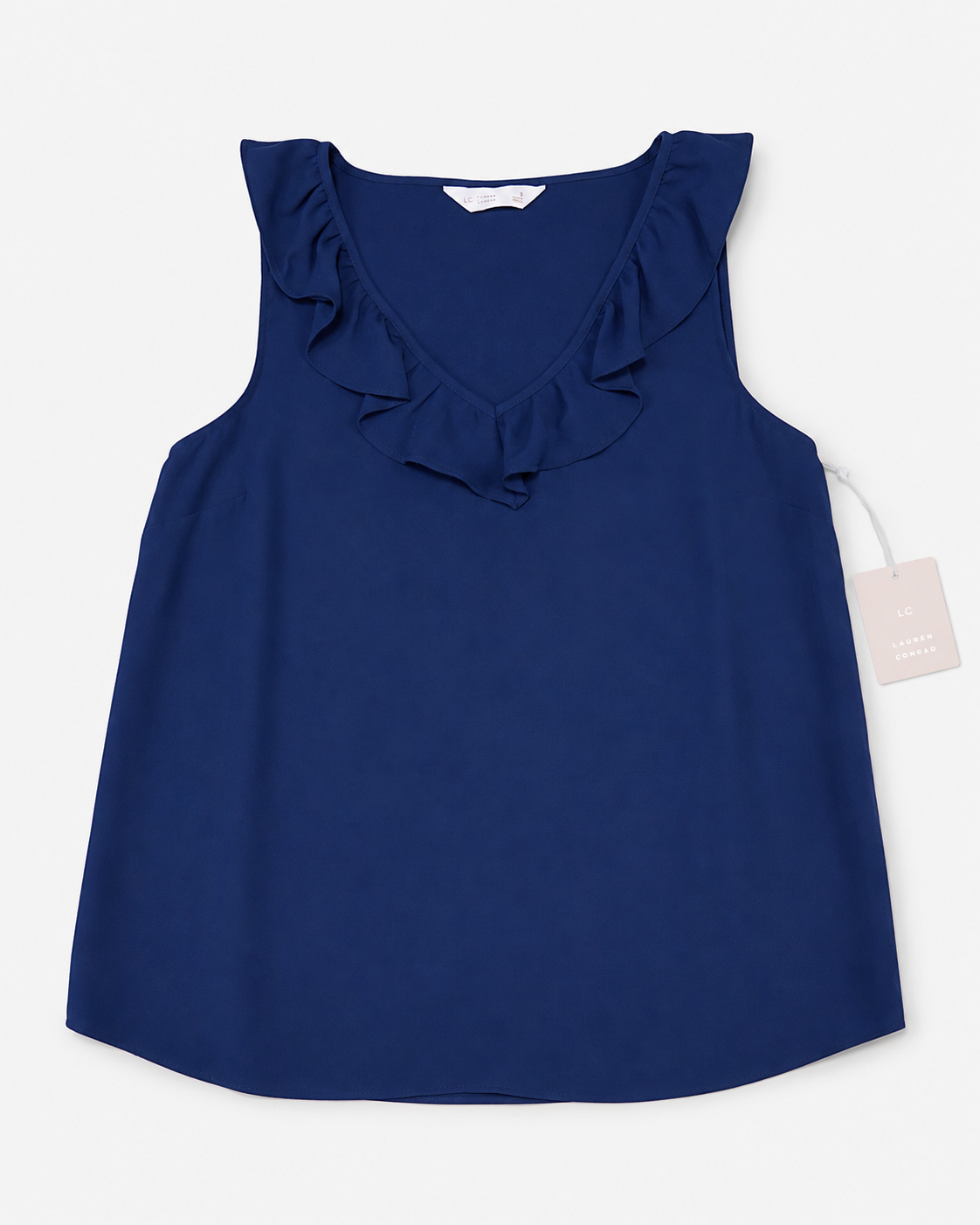NEW | BLUSA AZUL MARINO SIN MANGAS PARA MUJER | LAUREN CONRAD | TALLA S