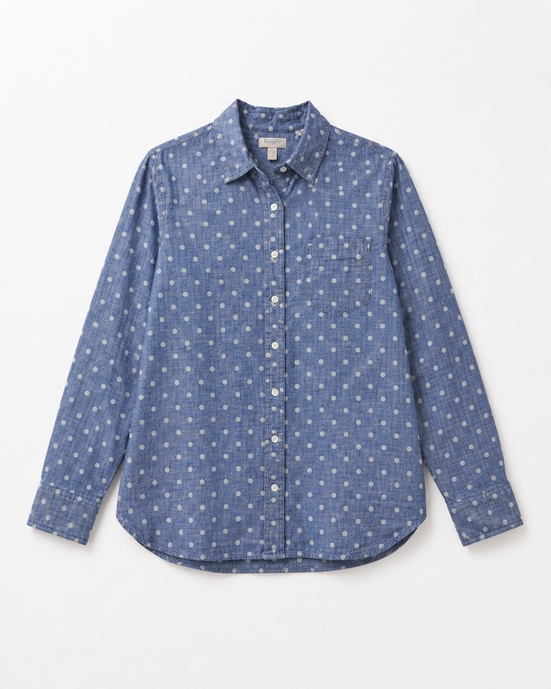 CAMISA AZUL DE LUNARES PARA MUJER | LANDS' END | TALLA M