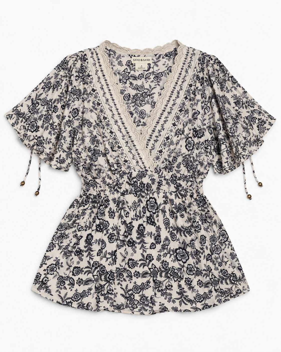 BLUSA ESILO BOHO CON ESTAMPADO FLORAL | SKY AND SAND | TALLA  M