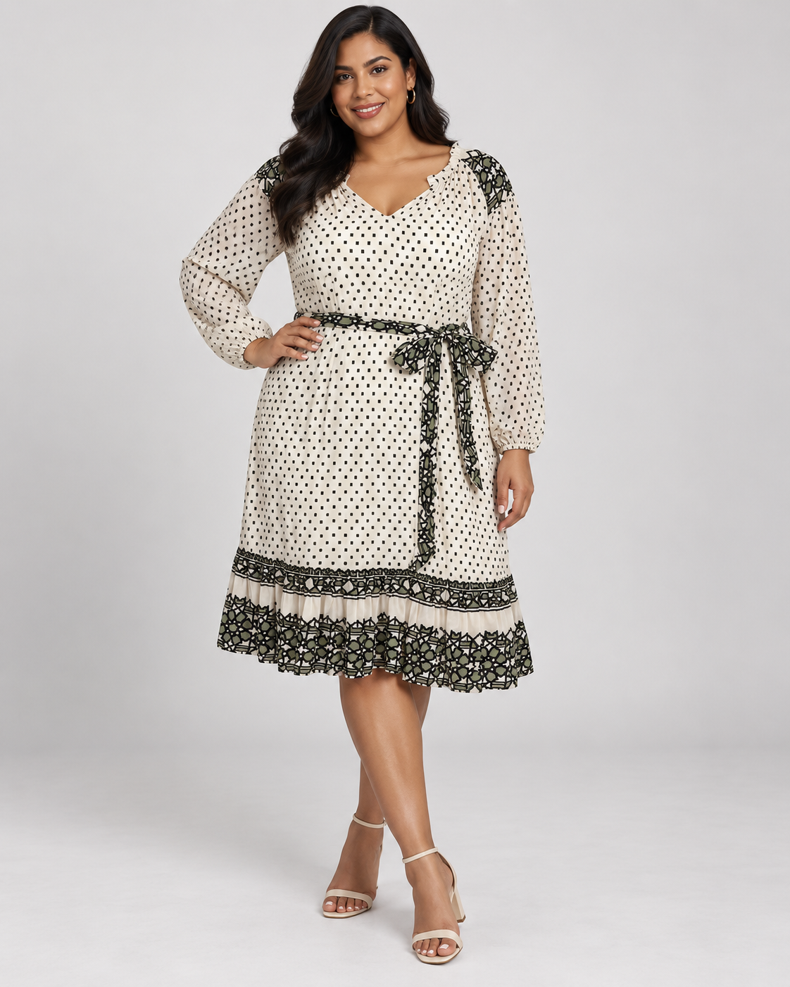 VESTIDO MIDI MANGA LARGA PARA MUJER | KNOX ROSE | TALLA L