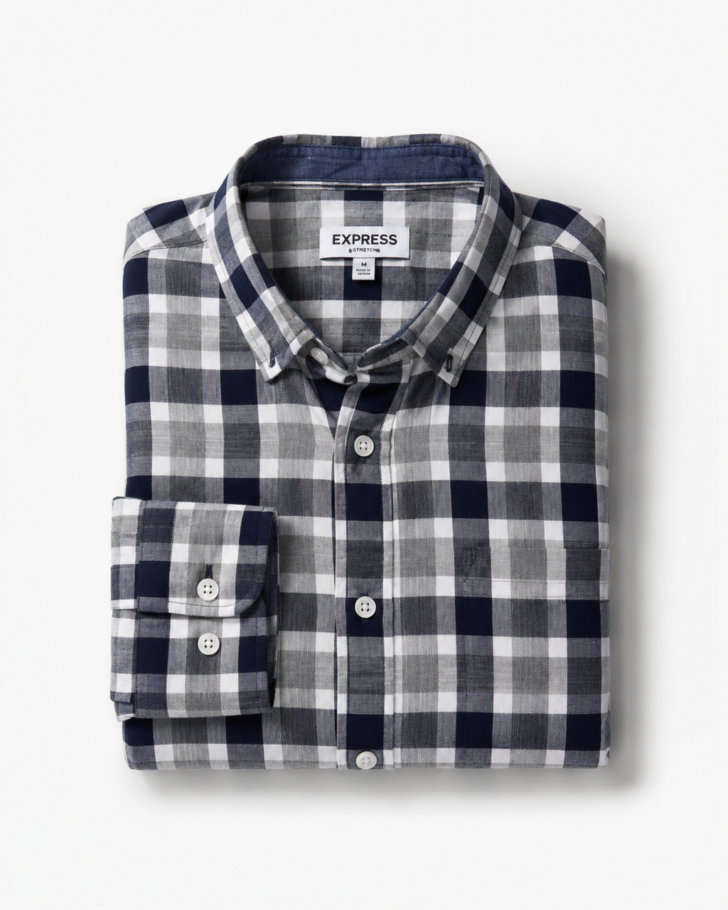 CAMISA DE CUADROS MANGA LARGA PARA HOMBRE | EXPRESS | TALLA M