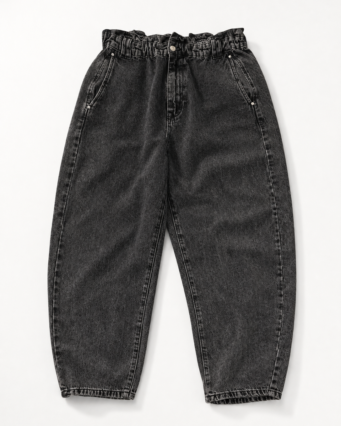 JEANS TIPO BARRIL CON CINTURA PAPERBAG | ZARA | TALLA 10