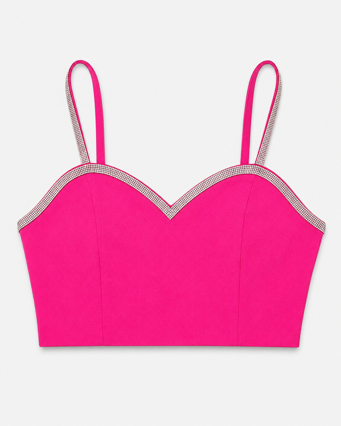 TOP CORTO FUCSIA CON TIRANTE CON PEDRERÍA | SINCERELY JULES | TALLA S