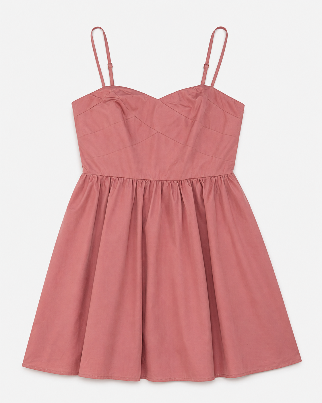 VESTIDO CORTO ROSADO CON TIRANTES AJUSTABLES | FRANCESCA'S | TALLA M