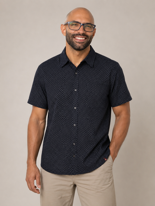 CAMISA MANGA CORTA CON ESTAMPADO DE PUNTITOS | AIRWALK | TALLA M