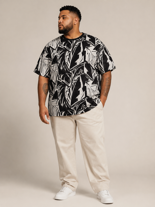 T-SHIRT ESTAMPADO CREMA Y NEGRO | EXPRESS | TALLA XL