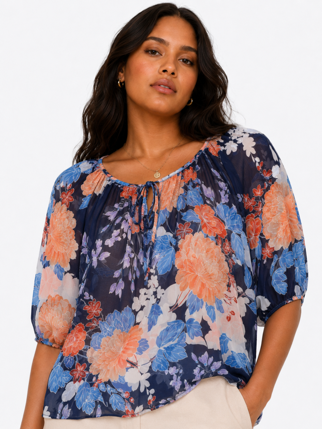 BLUSA CON ESTAMPADO FLORAL | A.N.A. | TALLA L