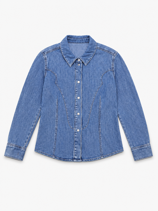 CAMISA DENIM MANGA LARGA | UNIVERSAL THREAD | TALLA 8 (M)