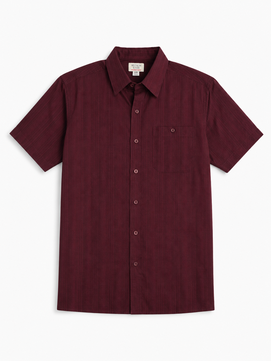 CAMISA MANGA CORTA VINOTINTO | HUDSON RIVER | TALLA S