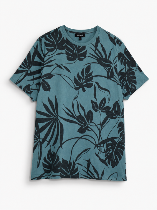 T-SHIRT CON ESTAMPADO TROPICAL | EXPRESS | TALLA XL