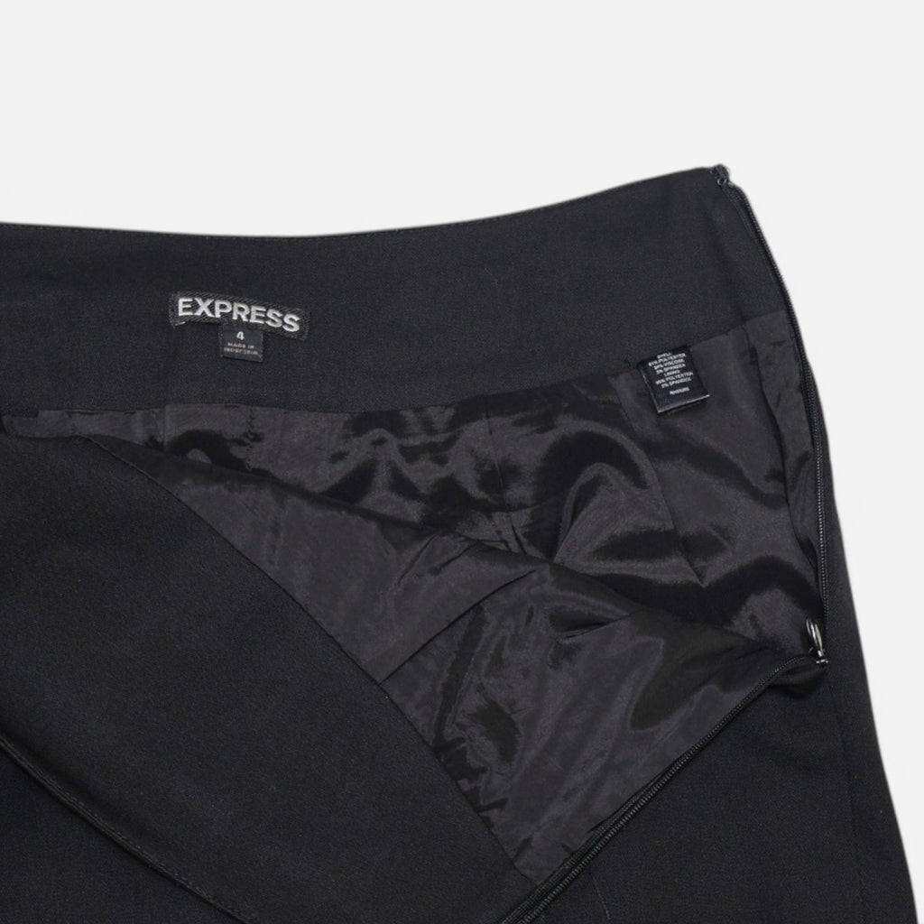 Falda negra tipo lápiz con hebilla para mujer Express talla 4 (S), foto 6