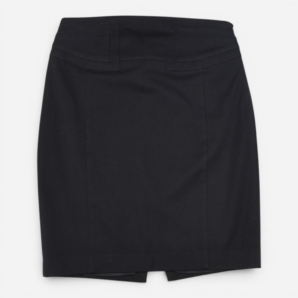 Falda negra tipo lápiz con hebilla para mujer Express talla 4 (S), ropa de segunda mano en República Dominicana