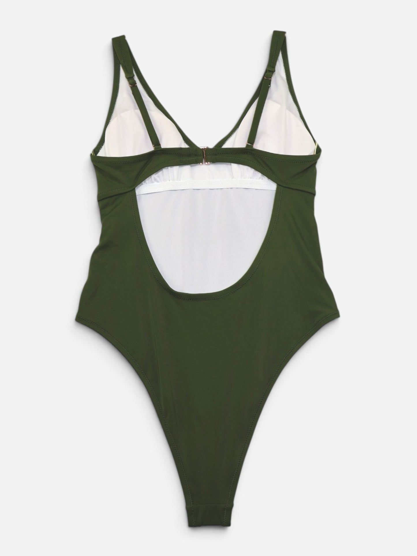 TRAJE DE BAÑO ENTERO VERDE OLIVA PARA MUJER | SHADE & SHORE | TALLA S