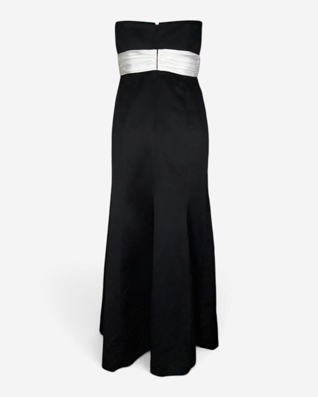 Vestido largo strapless negro con lazo marfil para mujer, marca Alexia II, talla 14, foto 4