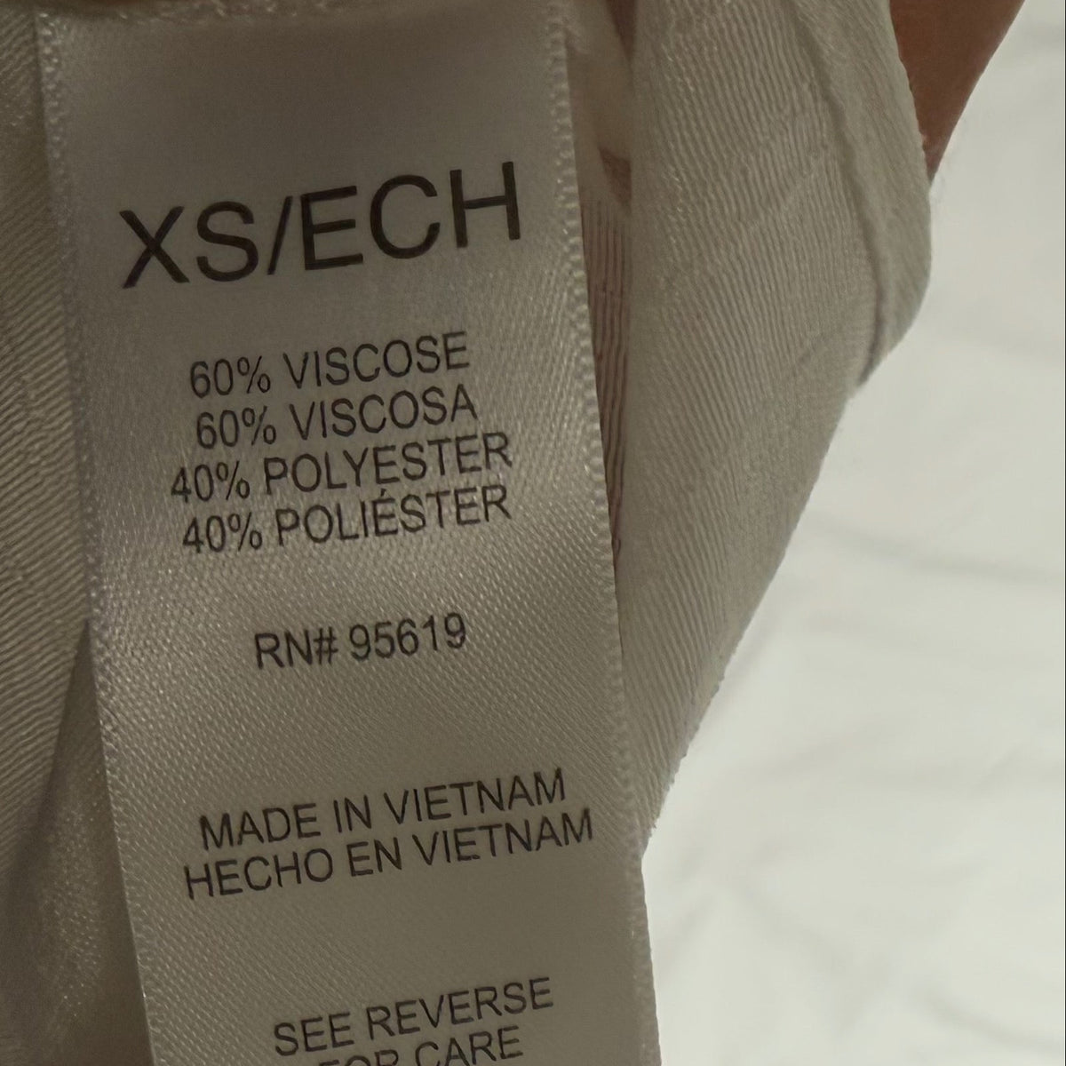 Blusa blanca sin mangas para mujer Cristina B talla XS, nueva con etiqueta, foto 3