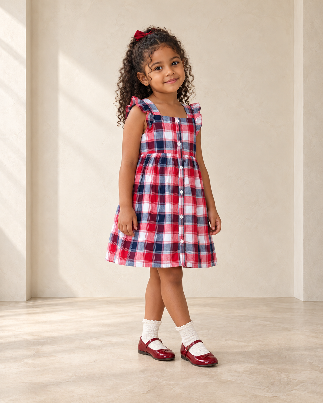Vestido de cuadros OshKosh para niña, talla 4T, ropa de segunda mano en República Dominicana