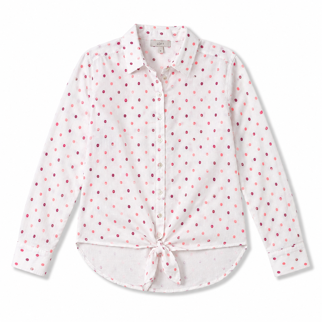BLUSA CON LAZO FRONTAL | LOFT | TALLA M