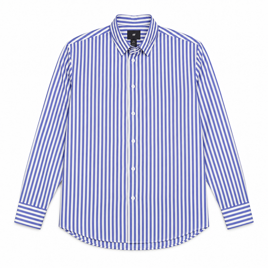 CAMISA DE RAYAS AZUL Y BLANCA | H&M | TALLA L