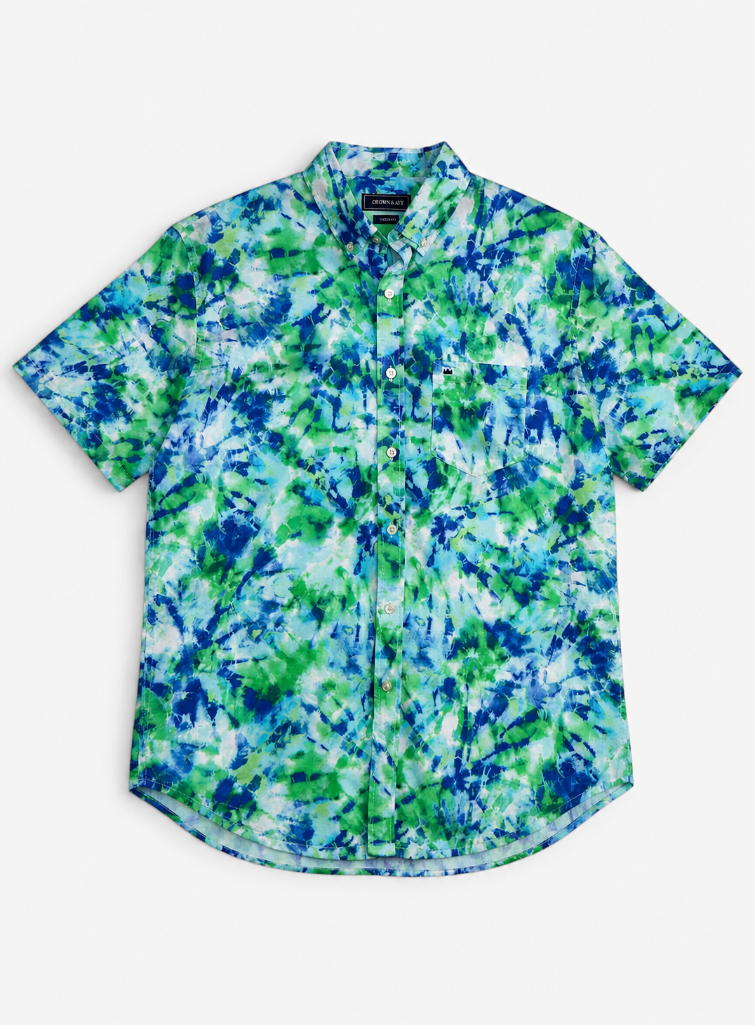 CAMISA MANGA CORTA CON ESTAMPADO TIE-DYE | CROWN & IVY | TALLA S