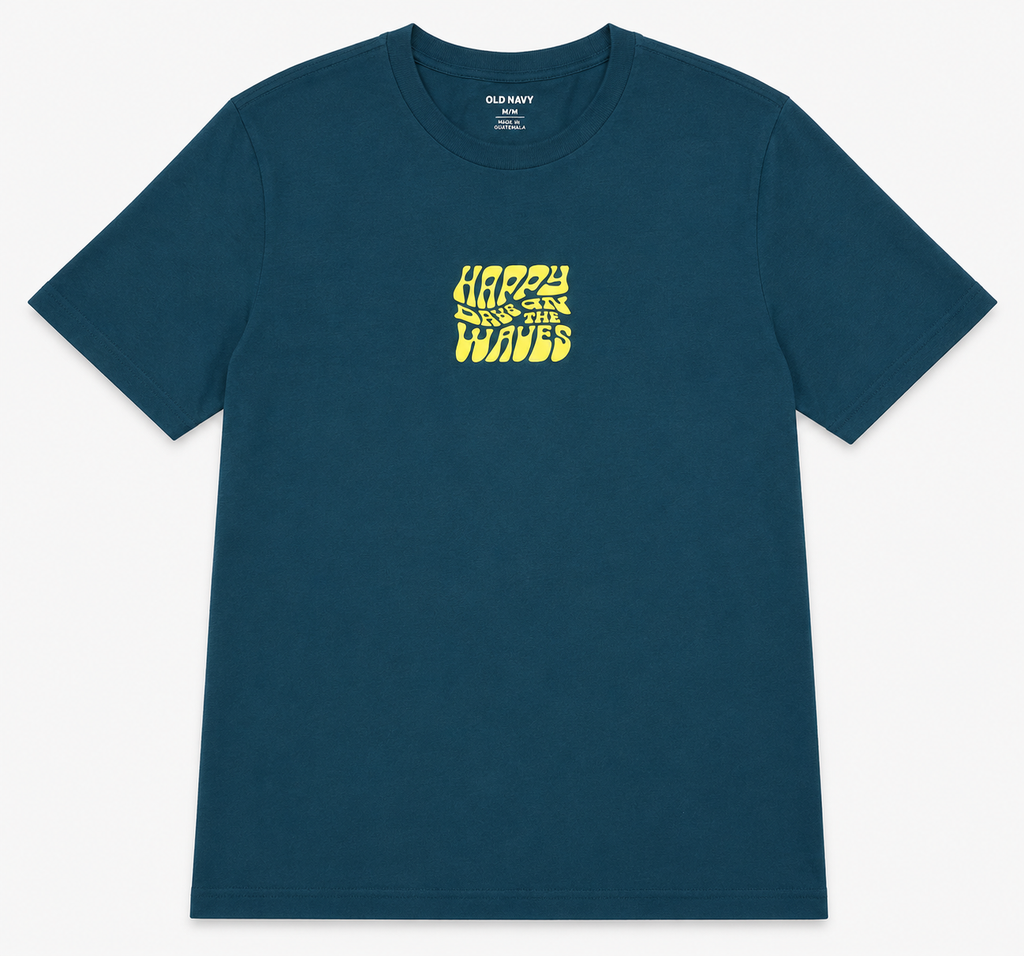 T-SHIRT VERDE CON GRÁFICO DE SURF | OLD NAVY | TALLA XL