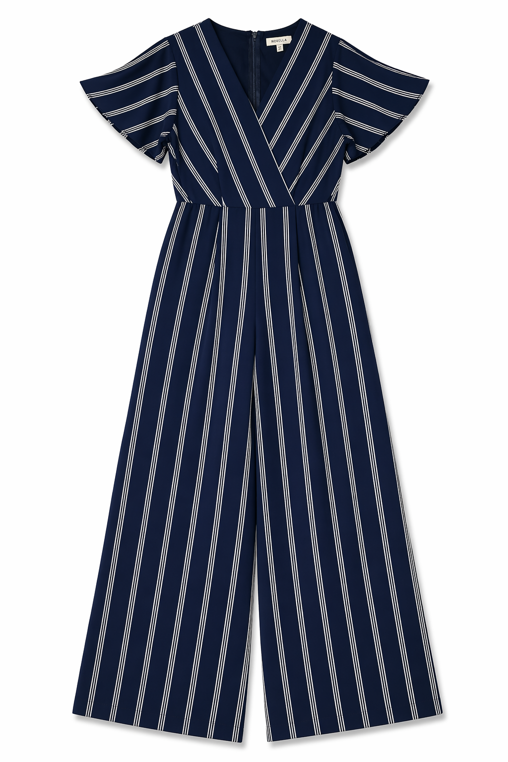 JUMPSUIT DE RAYAS AZUL MARINO Y BLANCO | MONTEAU | TALLA M