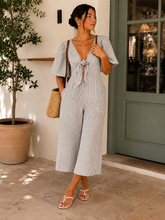 JUMPSUIT DE RAYAS WIDE LEG | SOMEDAYS LOVIN' | TALLA S