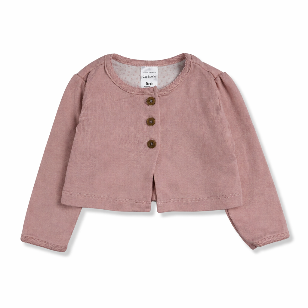 CARDIGAN ROSA PARA BEBÉS | CARTER’S | TALLA 6M