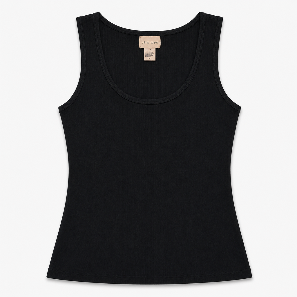 TOP NEGRO SIN MANGAS | CHOICES | TALLA L
