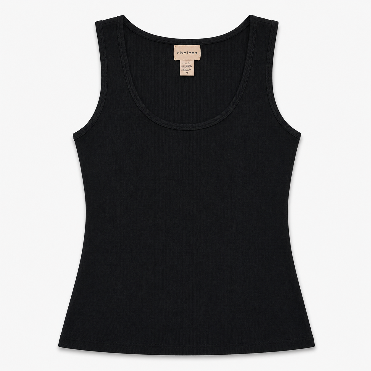 TOP NEGRO SIN MANGAS | CHOICES | TALLA L