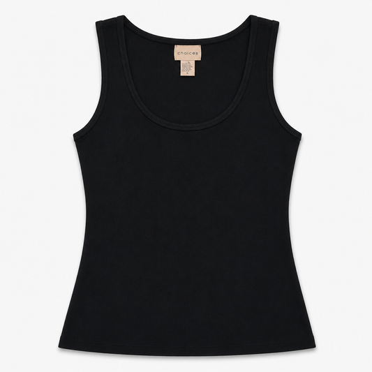 TOP NEGRO SIN MANGAS | CHOICES | TALLA L