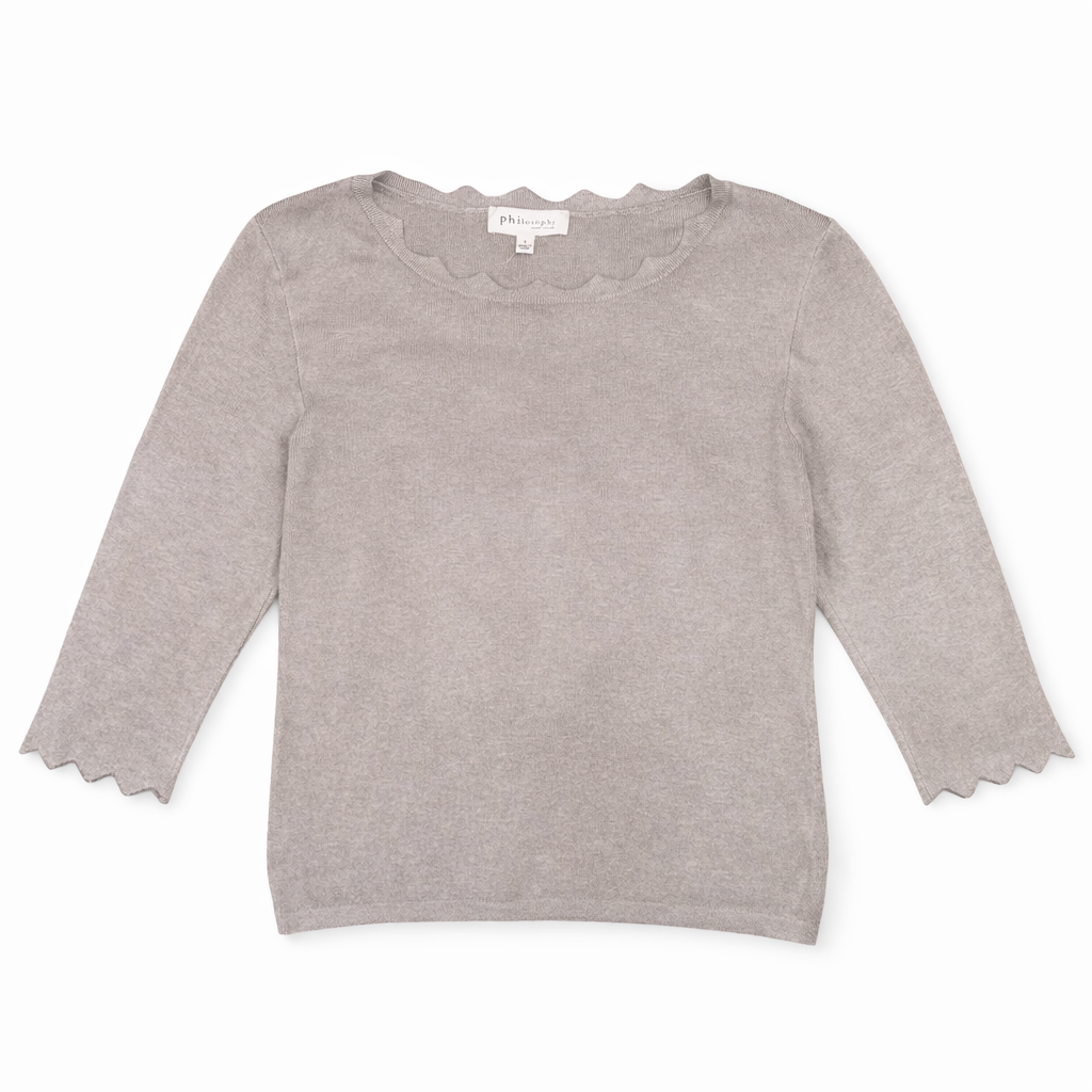 SUÉTER DE PUNTO ACANALADO GRIS | PHILOSOPHY | TALLA L