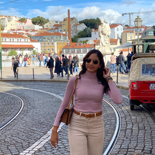 TOP CUELLO ALTO ROSADO | ZARA | TALLA S