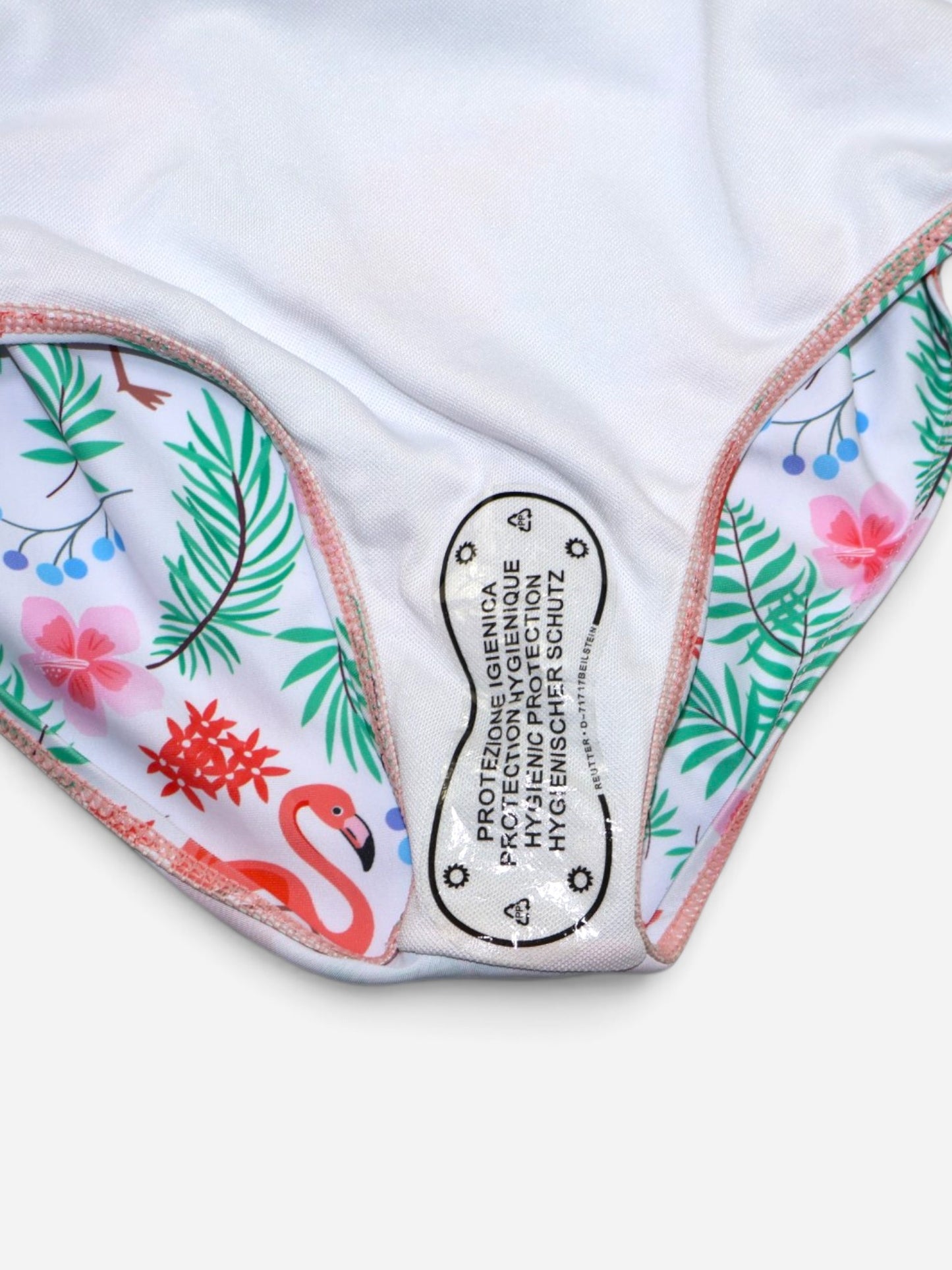 TRAJE DE BAÑO CON ESTAMPADO DE FLAMENCO PARA NIÑA | TALLA 11