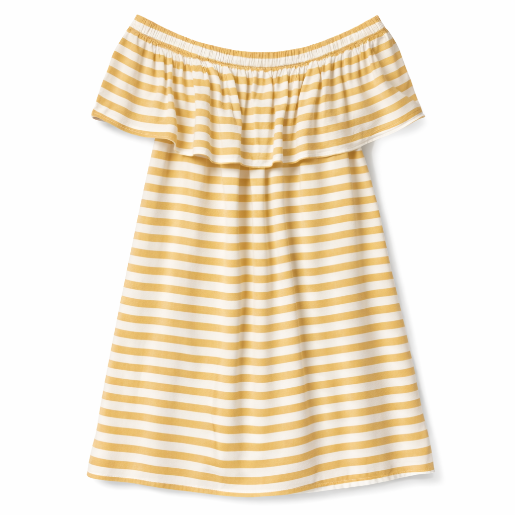 VESTIDO OFF SHOULDER DE RAYAS | FOREVER 21 | TALLA M